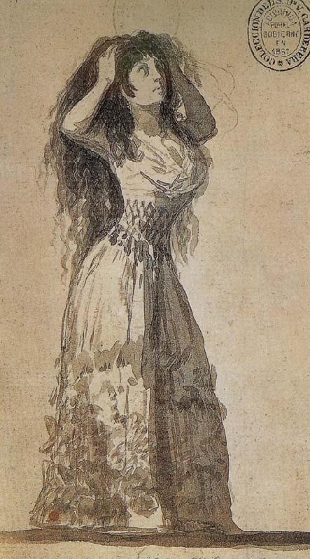Francisco Goya The Duchess of Alba arranging her hair Germany oil painting art